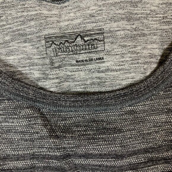 Patagonia Gray Striped Tank Top Small Performance Lightweight Athletic Youth Boy - Picture 3 of 3